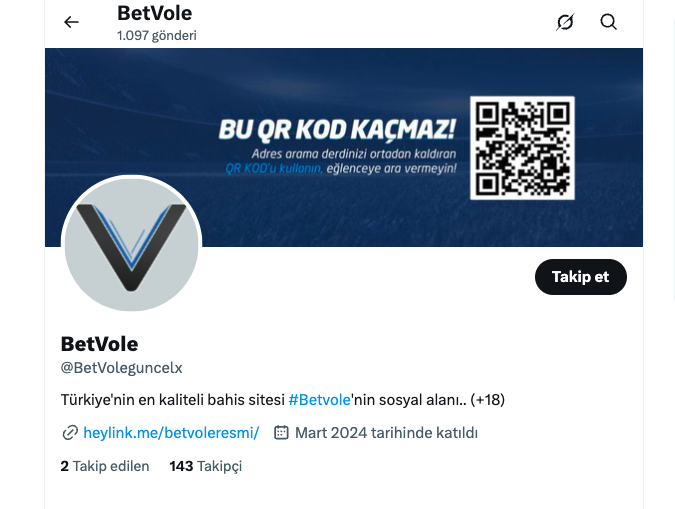 Betvole Twitter Adresi 1 Betvole Twitter Adresi